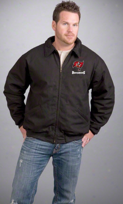 Tampa Bay-tree Buccaneers Jerkin: Black Reebok Saginaw Jacket