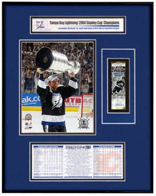 Tampa Bark Lightning - Brad Richards - 2004 Stanley Cup Ticket Frame Jr.