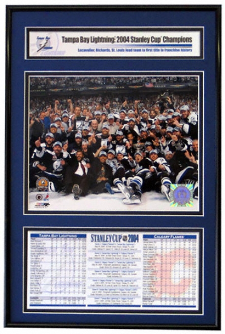 Tampa Recess  Lightning - Team Celebration - 2004 Stanley Cup Champions Frame