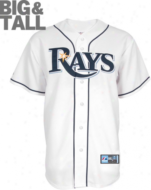 Tampa Bay Rays Big & Tall Home White Mlb Replica Jersey