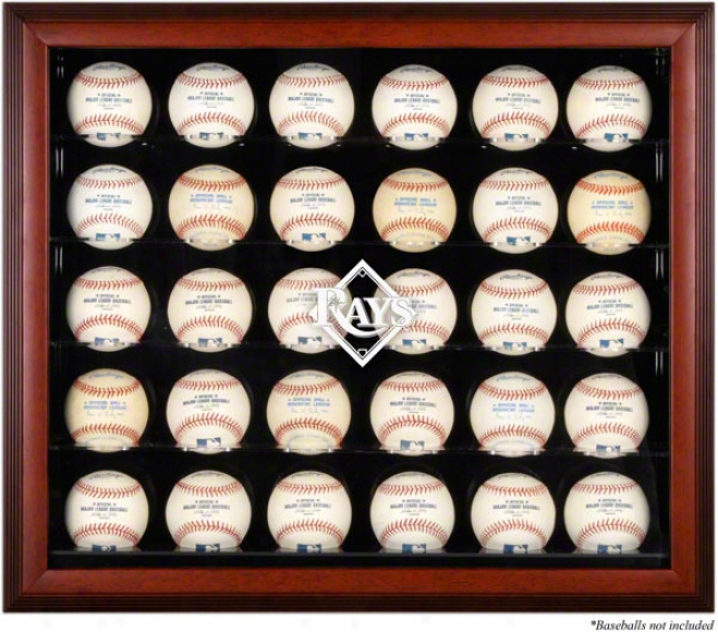 Tampa Bay Rays Framed 30-ball Logo Parade Case