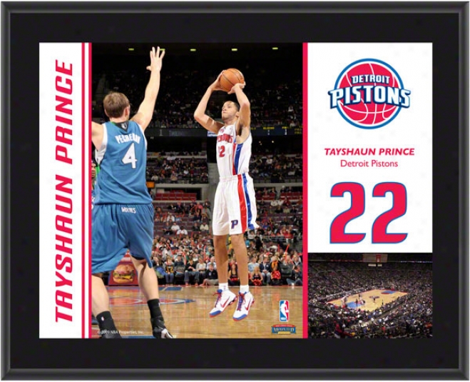 Tayshaun Prince Plaque  Details: Detroit Pistons, Sublimated, 10x13, Nba Plaque