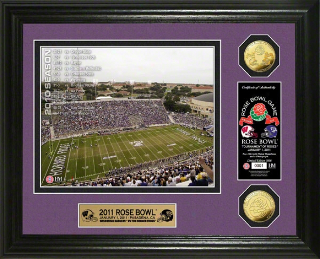 Tcu Hoorned Frogs2 011 Rose Bowl 24kt Gold Coin Photo Mint