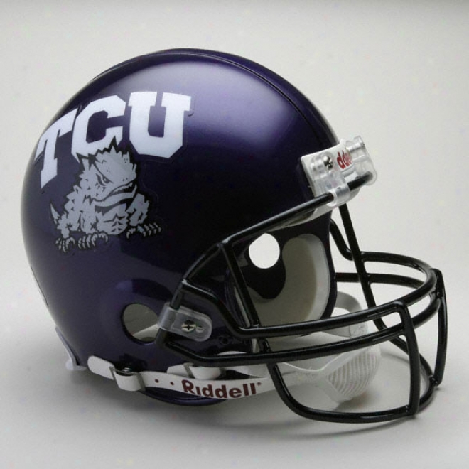 Tcu Horned Frogs Authentic Pr oLine Riddwll Full Size Helmet