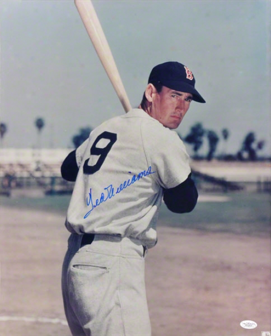 Ted Williams Autographed 16x20 Photograph  Details: Boston Red Sox