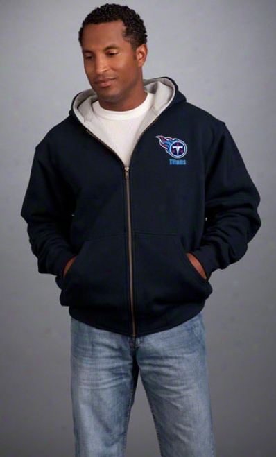 Tennessee Titans Jacket: Navy Reebok Cucullate Craftsman Jacket