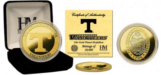 Tennessee Volunteers 24kt Gold Coin