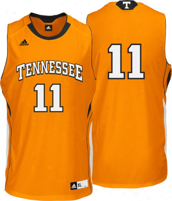 Tennessee Volunteers Adidas #11 Road Orange Replica Basketball Jersey