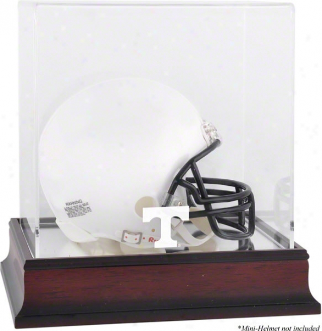 Tenn3ssee Volunteers Mahogany Logo Mini Helmet Display Case