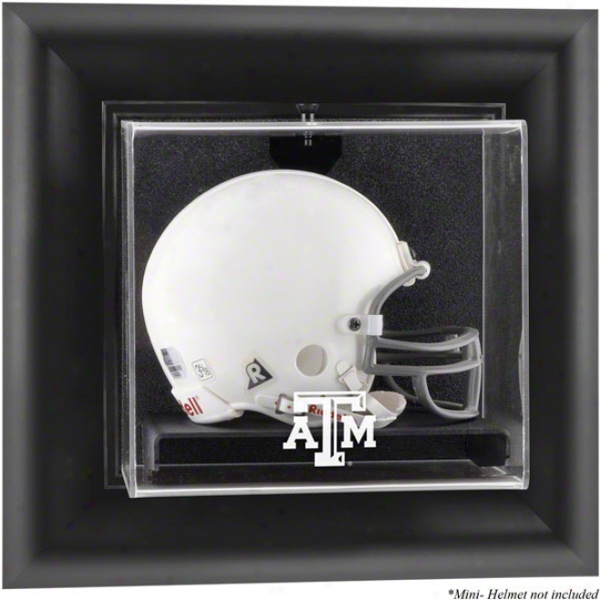 Texas A&m Aggies Framed Wall Mounted Logo Mini Helmet Display Case