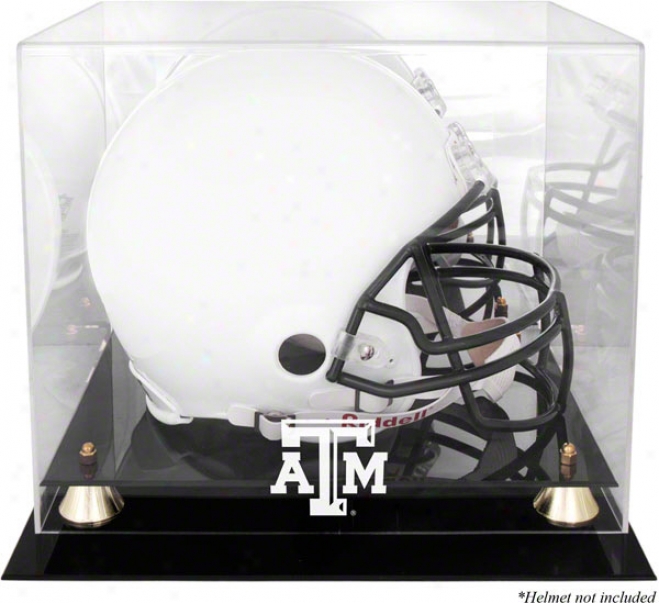 Texas A&m Logo Helmet Display Declension-form  Details: Golden Classic, Mirrored Back