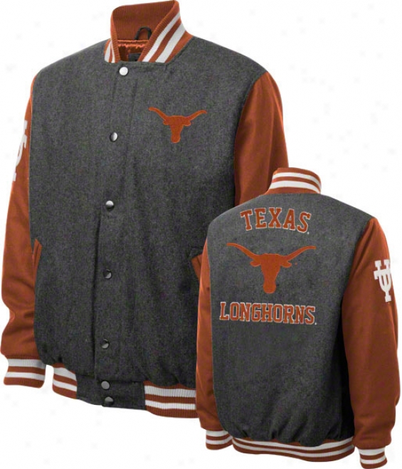 Texas Longhorns Grey Wool Varsity Jaclet