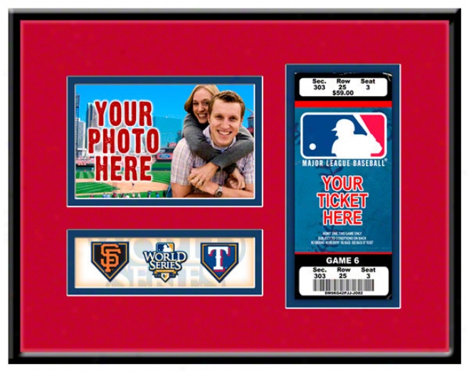 Texas Rangers 2010 Worlld Series Photo & Ticket Frame