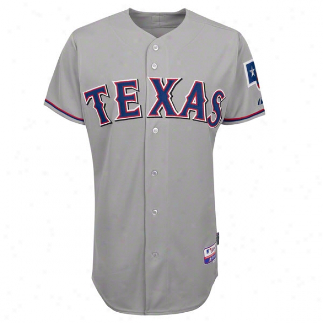 Texas Rangers Road Grey Authentic Cool Base␞ On-field Mlb Jrsey