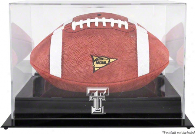 Texas Tech Red Raiders Fteam Logo Football Display Case  Details: Black Base