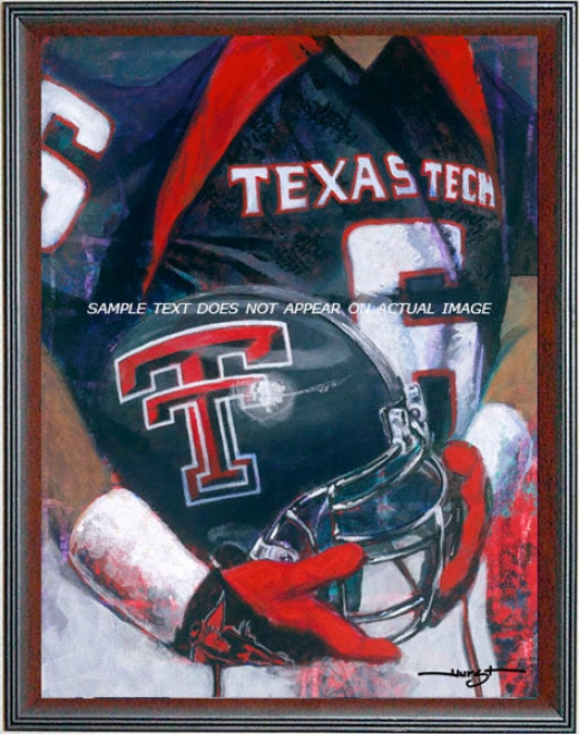 Texas Tech Red Raiders - &quotttu Helmet Series&quot - Large - Framed Giclee