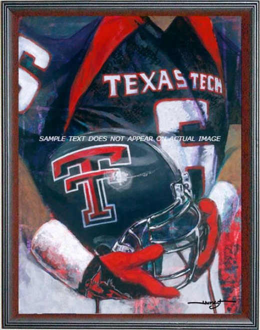 Texas Tech Red Raiders - &quotttu Helmet Series&quot - Oversized - Framed Giclee