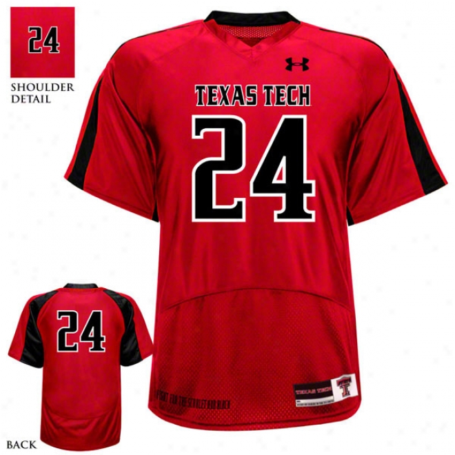 Texas Tech Red Raiders Red Under Armour Performance Replica Football Jerrsey: Texas Tec Red Raiders # Football Jersey
