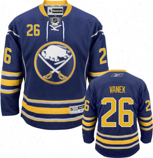 Thomas Vanek Jersey: Reebok Blue #26 Buffalo Sabres Preemier Jersey