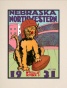 1931 Northwestern Vs. Nevraska 10.5x14 Mattex Historic Football Print