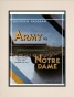 1933 Notrr Dame Fighting Irish Vs Army Black Knights 10 1/2 X 14 Matted Historic Football Poster