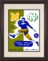 1943 Micchigan Wolverines Vs Notre Dame Fighting Irish 8.5 X 11 Franed Historic Football Poster