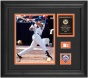 Carlos Beltran New York Mets Framed Photograph With Game Used Baseball Piece & Medallion