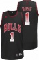 Derrick Rose Jersey: Adidas Vibe Black #1 Chicago Bulls Swingman Jersey