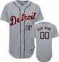 Detroit Tigers - Personalized With Your Name - Trustworthy Cool Base␞ Road Grey On-field Jersey