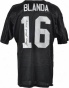 George Blanda Autographed Jersey  D3tails: Black, Custom