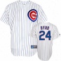 Marlon Byrd Jrrsey: Adult Majestic Home Pinstripe Replica #24 Chicago Cubs Jersey