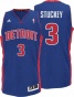 Rodney Stuckey Azure Adidass Revolution 30 Swingman Detroit Pistons Jersey