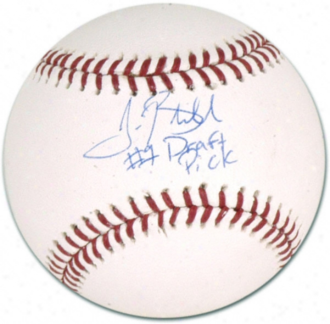 Tim Beckham Autographed Baseball Attending #1 Pick Inscription