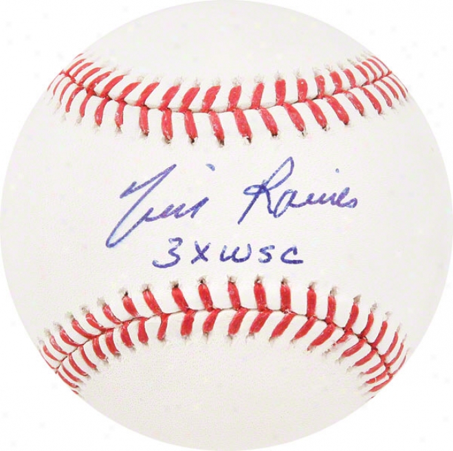 Tim Raines Autographed Baseball With 3x Wsc Inscription