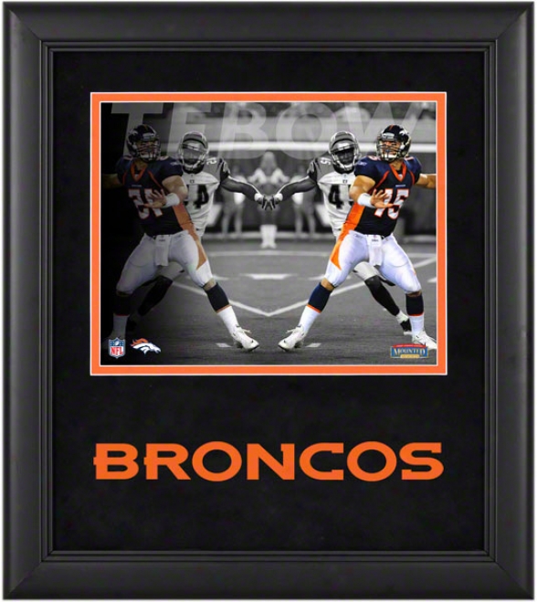 Tim Tebow Framed Photograph  Details: 8x10, Reflections, Denver Broncos