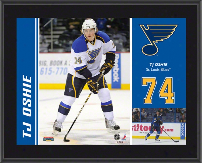 T.j. Oshie Plaque  Details: St. Lo8is Blues, Sublimated, 10x13, Nhl Plaque