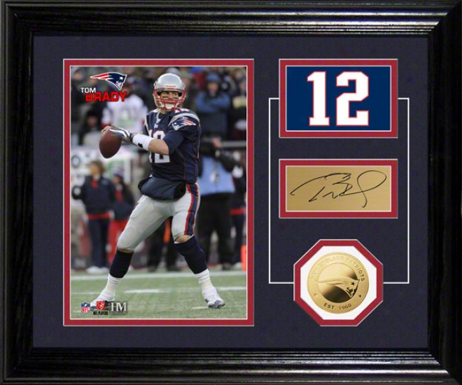 Tom Brady Photo Mint: New England Patriots Gamester Pride Desk Top Photo Mint