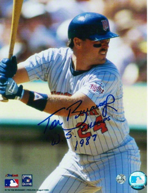 Tom Brunansky Autographed Minnesota Twins 8x10 Photo