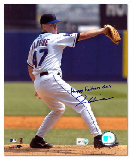 Tom Glavine New York Mets Autographed 8x10 Photograph Attending Happy Fathers Day Inscription