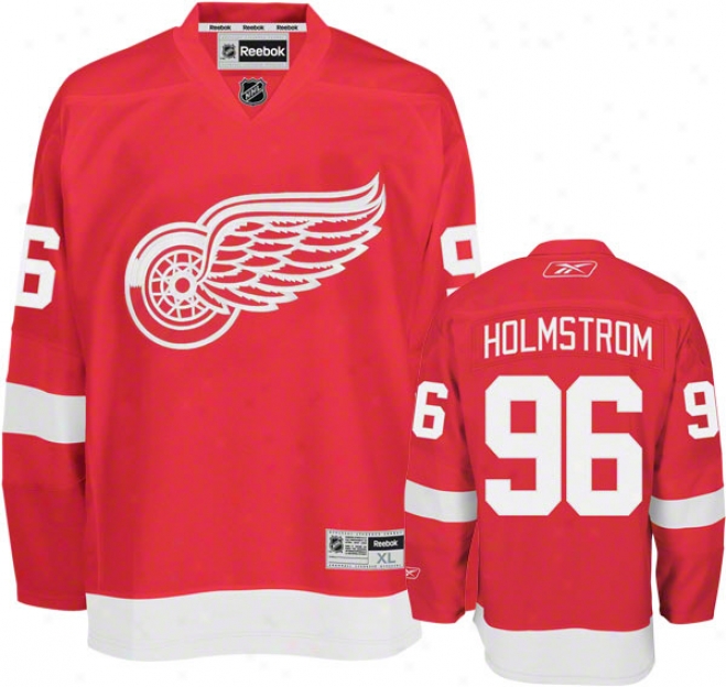 Tomas Holmstrom Jersey: Reebok Red #96 Detroit Red Wings Premier Jersey