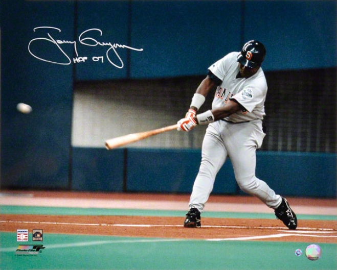 Tony Gwynn San Diego Padres Autographed 16x20 Photograph With Hof 07 Inscription