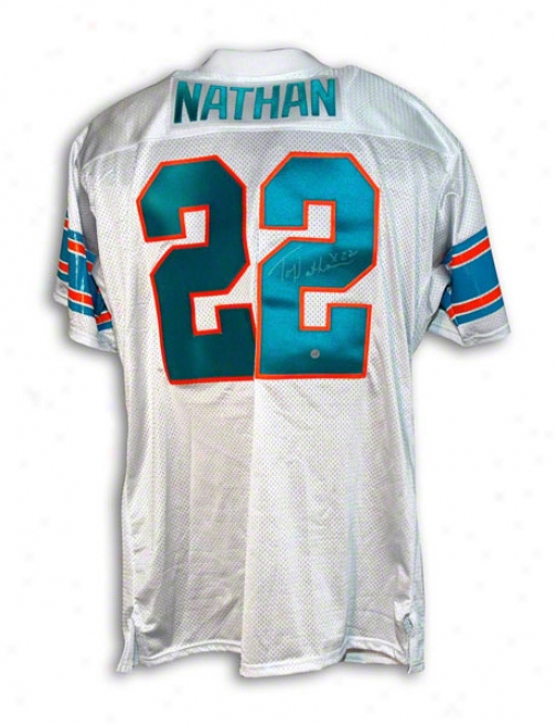 Tony Nathan Autographed Miami Dolphins Throwgack Jersey