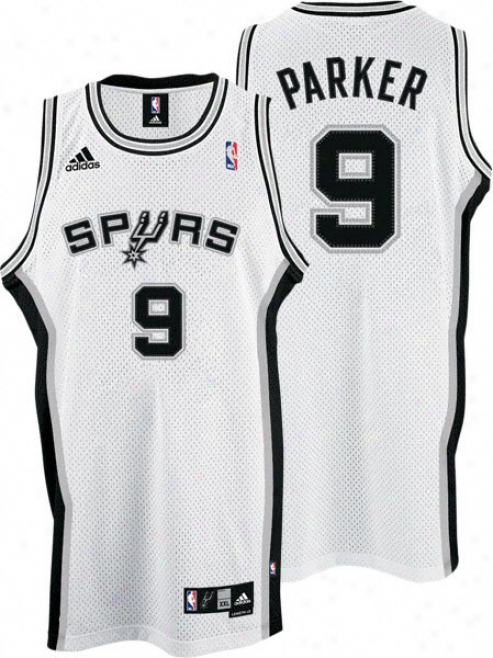 Tony Parker Jersey: Adiddas WhiteS wingman #9 San Antonio Spurs Jersey