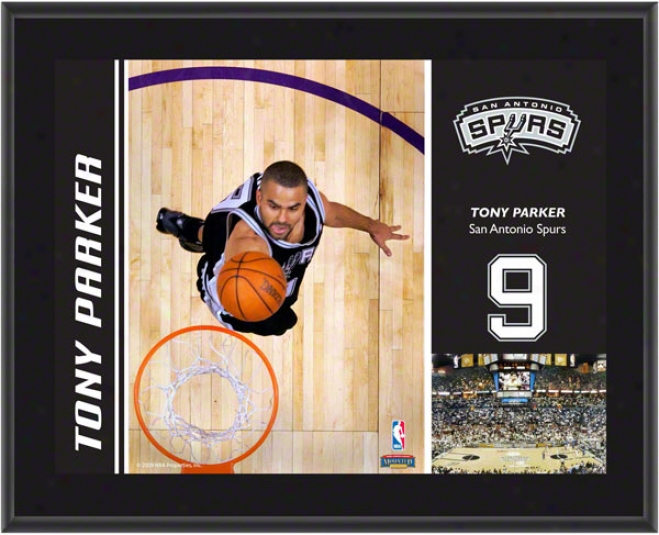 Tony Parker Plaque  Details: San Antonio Spurs, Sublimated, 10x13, Nba Plaque