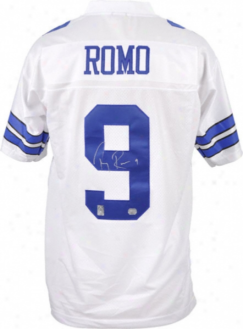 Tony Romo Autographed Jersey  Details: Dallas Cowboys, Reebok Eqt