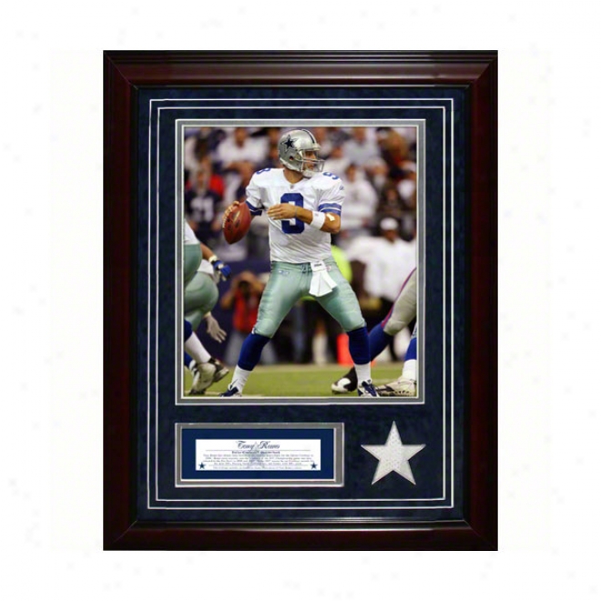 Tony Romo Dallas Cpwboys 11x14 Framed Collage With Game Used Jersey, Photo & Nameplate