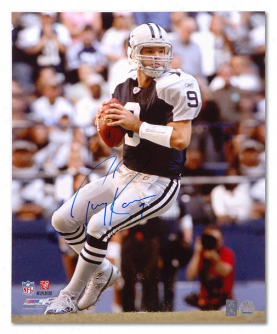 Dunce Romo Dallss Cowboys - Looking To Pass - Autographed 16x20 Photograph