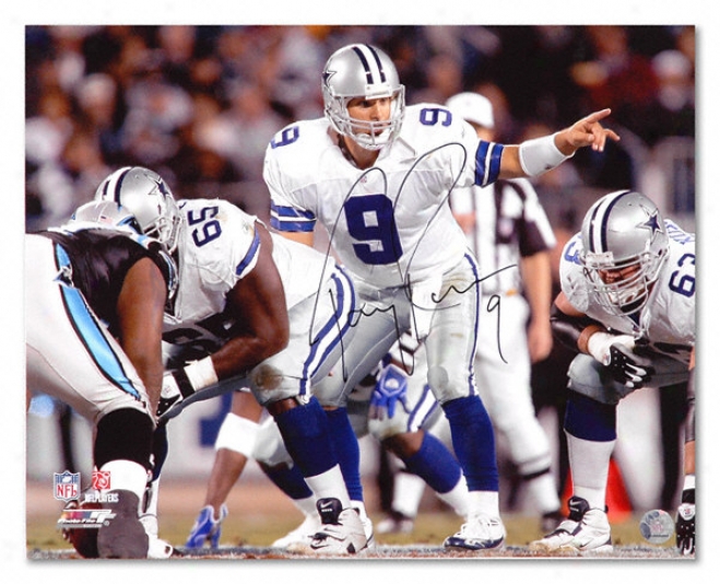 Tony Romo Dallas Cowboys - Under Center - Autographed 16x20 Photograph