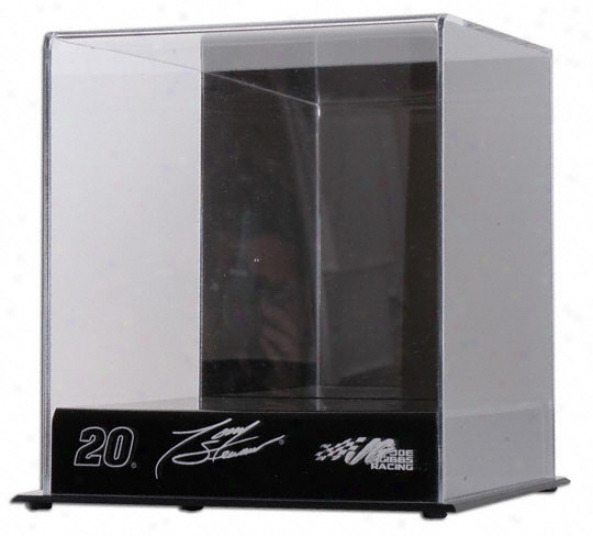 Tony Stewart Mini Nascar Helmet Diplay Case With Engravec Logos