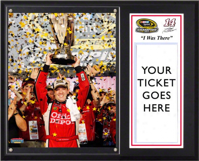 Tony Stewart Sublimated 12x15 Plaque  Details: 2011 Sprint Cup Series Champion &quoti Was There&quot